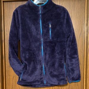 So soft and stylish! Blue fuzzy fleece jacket, Cat & Jack, size XL (16 unisex)